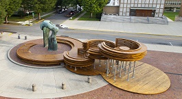 Conversation Plinth in Columbus, Indiana, USA
