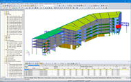 3D-model budovy A v RFEM (© DBC AS)