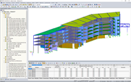 3D-Modell vom Gebäude A in RFEM (© DBC AS)