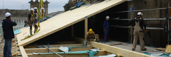 Dach w trakcie budowy (© Maderas  Besteiro S.L.)