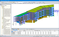 Modelo 3D do edifício A no RFEM (© DBC AS)
