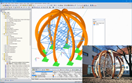 Модель 3D и фото веревочного игрового оборудования 'Глобус' (© Скриншот: Dipl.-Des. Heinz Bornemann, Бад Бентхайм | © Фото: Berliner Seilfabrik)